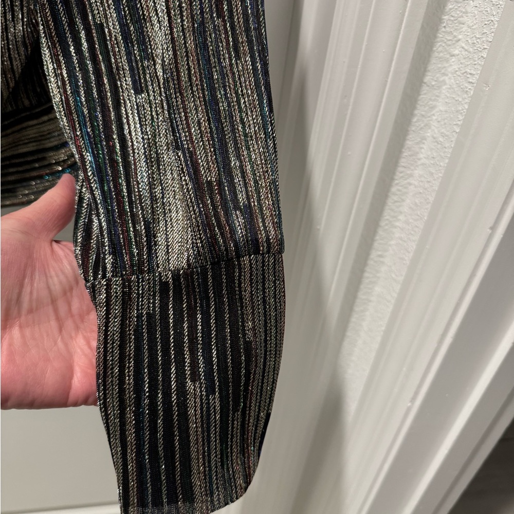 Ramy Brook Metallic Striped Blouse - Picture 6 of 6